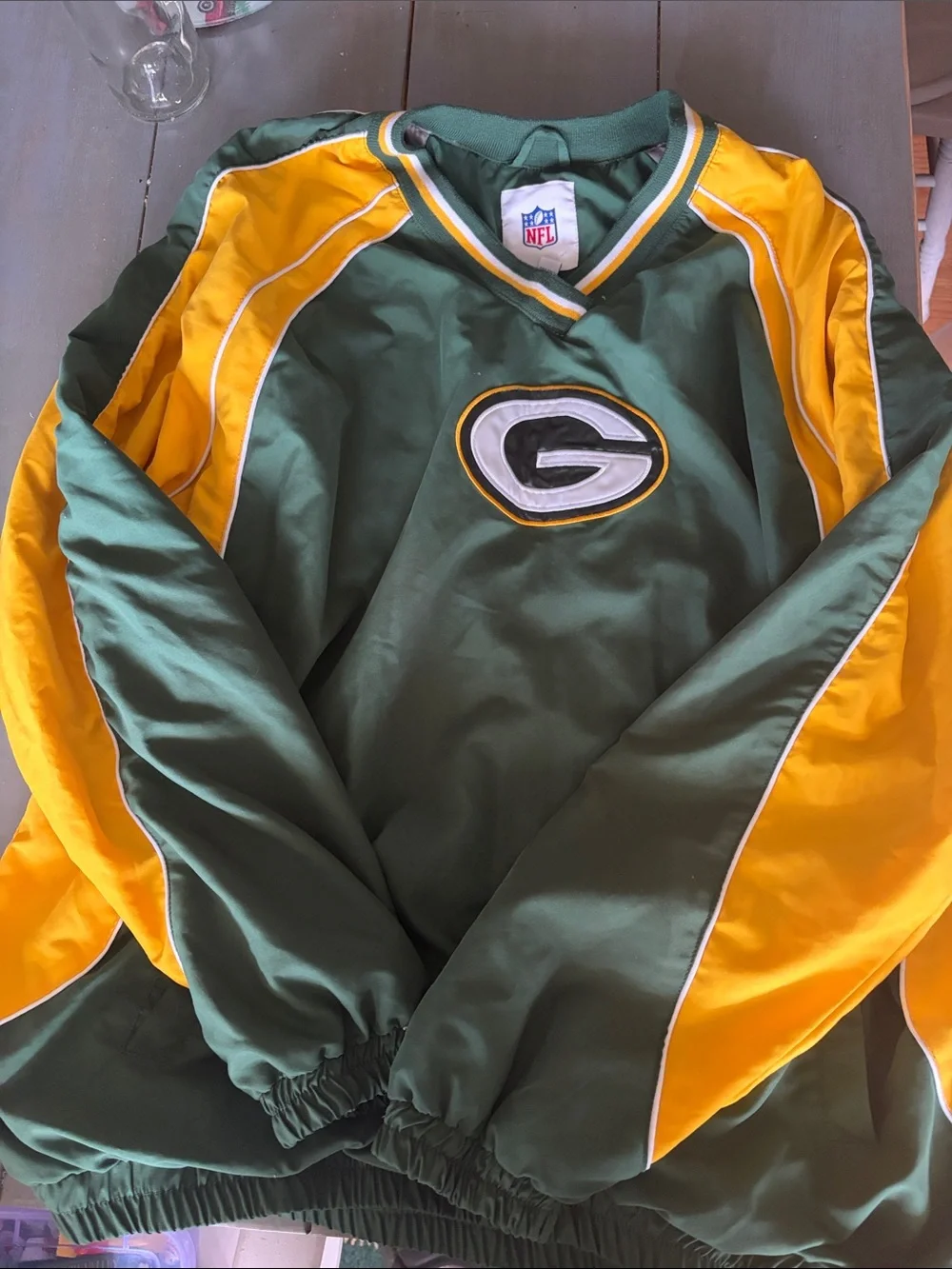 NFL Green Bay Packers Green and Yellow Pullover Jacket - GIII-Apparel